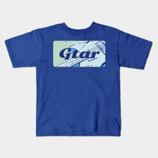 Guitar “Gtar” License Plate Design Kids T-Shirt